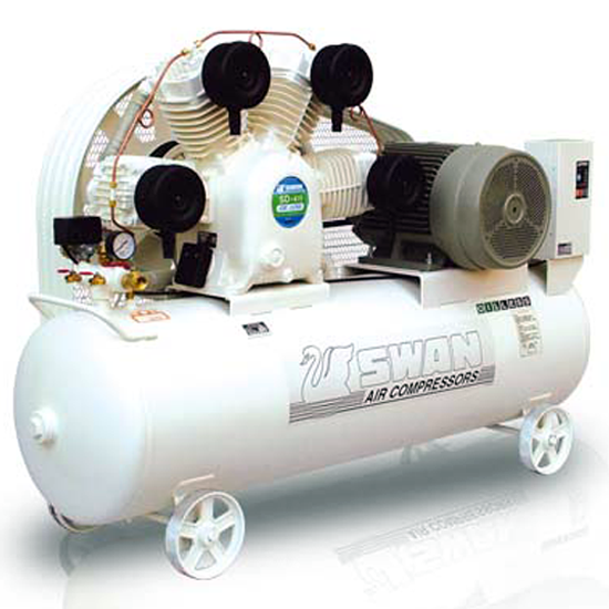 Swan Oil Less Air Compressor 10HP, 8Bar, 885L/min, 250kg SDU-310 - Click Image to Close
